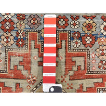 Load image into Gallery viewer, 3&#39;5&quot;x5&#39;1&quot; Misty Gray, Antique Caucasian Lesghi, Even Wear, Clean, Pliable And Soft Low Pile, 100% Wool, Hand Knotted, Oriental Rug FWR471042