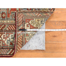 Load image into Gallery viewer, 3&#39;5&quot;x5&#39;1&quot; Misty Gray, Antique Caucasian Lesghi, Even Wear, Clean, Pliable And Soft Low Pile, 100% Wool, Hand Knotted, Oriental Rug FWR471042