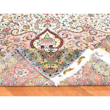 Load image into Gallery viewer, 13&#39;x20&#39;3&quot; Chiffon White, New Persian Tabriz, Silk Foundation, Wool And Silk Pile, 400 Kpsi, Mansion Size Masterpiece, Hand Knotted, Xl, Oriental Rug FWR471048