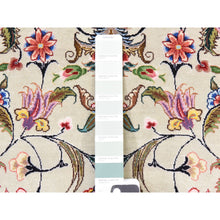 Load image into Gallery viewer, 13&#39;x20&#39;3&quot; Chiffon White, New Persian Tabriz, Silk Foundation, Wool And Silk Pile, 400 Kpsi, Mansion Size Masterpiece, Hand Knotted, Xl, Oriental Rug FWR471048