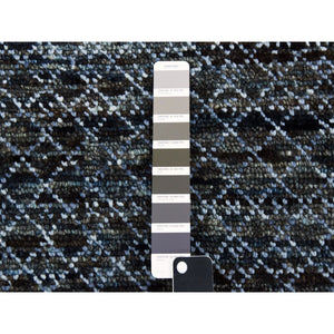 12'2"x18' Charcoal Black Modern Chiaroscuro Collection, Hand Knotted, Thick And Plush, Pure Wool Oversized Oriental Rug FWR474006