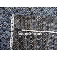 Load image into Gallery viewer, 12&#39;2&quot;x18&#39; Charcoal Black Modern Chiaroscuro Collection, Hand Knotted, Thick And Plush, Pure Wool Oversized Oriental Rug FWR474006