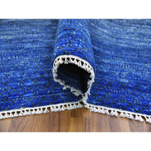 Load image into Gallery viewer, 10&#39;5&quot;x14&#39;6&quot; Denim Blue, Pure Wool Modern Chiaroscuro Collection, Thick and Plush, Hand Knotted Oriental Rug FWR474018
