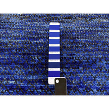 Load image into Gallery viewer, 10&#39;5&quot;x14&#39;6&quot; Denim Blue, Pure Wool Modern Chiaroscuro Collection, Thick and Plush, Hand Knotted Oriental Rug FWR474018