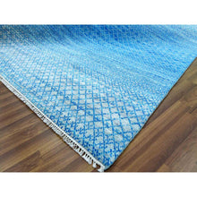 Load image into Gallery viewer, 8&#39;x9&#39;10&quot; Light Blue, Modern Chiaroscuro Collection, Hand Knotted Pure Thick And Plush, Wool Oriental Rug FWR474114