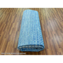 Load image into Gallery viewer, 8&#39;x9&#39;10&quot; Light Blue, Modern Chiaroscuro Collection, Hand Knotted Pure Thick And Plush, Wool Oriental Rug FWR474114
