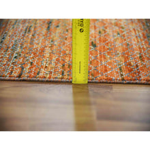 Load image into Gallery viewer, 10&#39;3&quot;x14&#39; Orange, Modern Chiaroscuro Collection Hand Knotted Thick And Plush, Pure Wool Oriental Rug FWR474120