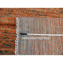 Load image into Gallery viewer, 10&#39;3&quot;x14&#39; Orange, Modern Chiaroscuro Collection Hand Knotted Thick And Plush, Pure Wool Oriental Rug FWR474120