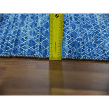 Load image into Gallery viewer, 10&#39;1&quot;x14&#39; Blue, Hand Knotted Modern Chiaroscuro Collection, Pure Wool Thick And Plush, Oriental Rug FWR474138