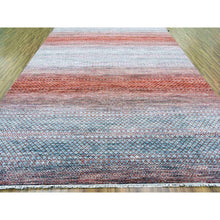 Load image into Gallery viewer, 9&#39;9&quot;x14&#39; Brownish Red, Hand Knotted Modern Chiaroscuro Collection, Pure Wool Thick And Plush, Oriental Rug FWR474162