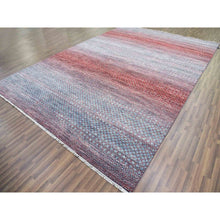 Load image into Gallery viewer, 9&#39;9&quot;x14&#39; Brownish Red, Hand Knotted Modern Chiaroscuro Collection, Pure Wool Thick And Plush, Oriental Rug FWR474162