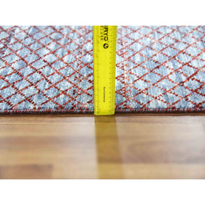 9'9"x14' Brownish Red, Hand Knotted Modern Chiaroscuro Collection, Pure Wool Thick And Plush, Oriental Rug FWR474162