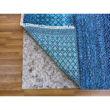 Load image into Gallery viewer, 10&#39;x14&#39;1&quot; Denim Blue, Modern Chiaroscuro Collection, Hand Knotted, Thick And Plush, Pure Wool Oriental Rug FWR474228