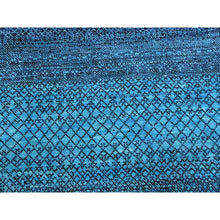 Load image into Gallery viewer, 10&#39;x14&#39;1&quot; Denim Blue, Modern Chiaroscuro Collection, Hand Knotted, Thick And Plush, Pure Wool Oriental Rug FWR474228