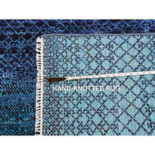 Load image into Gallery viewer, 10&#39;x14&#39;1&quot; Denim Blue, Modern Chiaroscuro Collection, Hand Knotted, Thick And Plush, Pure Wool Oriental Rug FWR474228