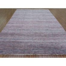 Load image into Gallery viewer, 10&#39;1&quot;x14&#39; Terracotta Red, Wool And Silk Hand Knotted, Modern Grass Design Gabbeh Densely Woven, Oriental Rug FWR474672