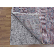 Load image into Gallery viewer, 10&#39;1&quot;x14&#39; Terracotta Red, Wool And Silk Hand Knotted, Modern Grass Design Gabbeh Densely Woven, Oriental Rug FWR474672