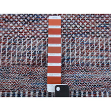 Load image into Gallery viewer, 10&#39;1&quot;x14&#39; Terracotta Red, Wool And Silk Hand Knotted, Modern Grass Design Gabbeh Densely Woven, Oriental Rug FWR474672