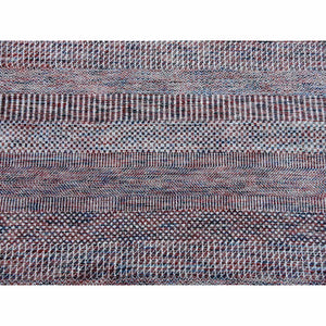 10'1"x14' Terracotta Red, Wool And Silk Hand Knotted, Modern Grass Design Gabbeh Densely Woven, Oriental Rug FWR474672