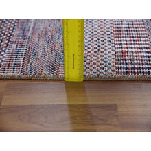 Load image into Gallery viewer, 10&#39;1&quot;x14&#39; Terracotta Red, Wool And Silk Hand Knotted, Modern Grass Design Gabbeh Densely Woven, Oriental Rug FWR474672