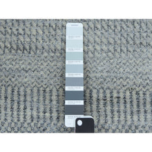 Load image into Gallery viewer, 6&#39;x9&#39;2&quot; Gray, Modern Grass Design Gabbeh, Densely Woven Wool And Silk Hand Knotted, Oriental Rug FWR474744