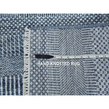 Load image into Gallery viewer, 2&#39;6&quot;x10&#39;2&quot; Gray, Densely Woven Wool And Silk Hand Knotted, Modern Grass Design Gabbeh, Runner Oriental Rug FWR474780