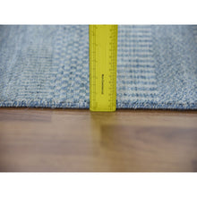 Load image into Gallery viewer, 2&#39;6&quot;x12&#39; Gray, Modern Grass Design Gabbeh, Densely Woven Wool And Silk Hand Knotted, Runner Oriental Rug FWR474852