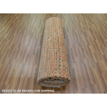 Load image into Gallery viewer, 9&#39;10&quot;x13&#39;10&quot; Orange, Hand Knotted Modern Chiaroscuro Collection, Thick and Plush Pure Wool, Oriental Rug FWR475008