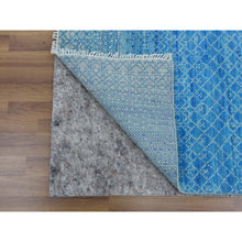 Load image into Gallery viewer, 10&#39;x14&#39;3&quot; Light Blue, Pure Wool Hand Knotted, Modern Chiaroscuro Collection Thick And Plush, Oriental Rug FWR475014