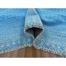 Load image into Gallery viewer, 10&#39;x14&#39;3&quot; Light Blue, Pure Wool Hand Knotted, Modern Chiaroscuro Collection Thick And Plush, Oriental Rug FWR475014