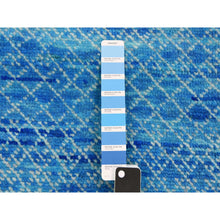 Load image into Gallery viewer, 10&#39;x14&#39;3&quot; Light Blue, Pure Wool Hand Knotted, Modern Chiaroscuro Collection Thick And Plush, Oriental Rug FWR475014