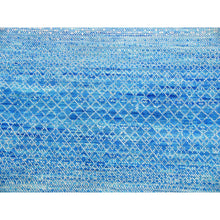 Load image into Gallery viewer, 10&#39;x14&#39;3&quot; Light Blue, Pure Wool Hand Knotted, Modern Chiaroscuro Collection Thick And Plush, Oriental Rug FWR475014
