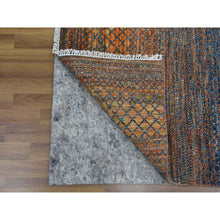 Load image into Gallery viewer, 10&#39;x14&#39;5&quot; Orange, Thick and Plush Pure Wool Hand Knotted, Modern Chiaroscuro Collection, Oriental Rug FWR475026