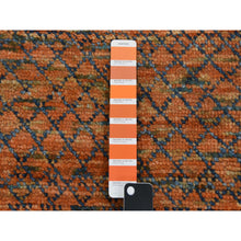 Load image into Gallery viewer, 10&#39;x14&#39;5&quot; Orange, Thick and Plush Pure Wool Hand Knotted, Modern Chiaroscuro Collection, Oriental Rug FWR475026