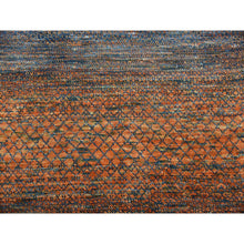 Load image into Gallery viewer, 10&#39;x14&#39;5&quot; Orange, Thick And Plush Pure Wool Hand Knotted, Modern Chiaroscuro Collection, Oriental Rug FWR475026