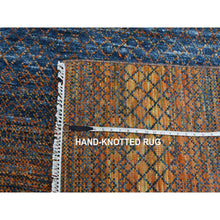 Load image into Gallery viewer, 10&#39;x14&#39;5&quot; Orange, Thick And Plush Pure Wool Hand Knotted, Modern Chiaroscuro Collection, Oriental Rug FWR475026