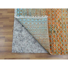 Load image into Gallery viewer, 10&#39;1&quot;x14&#39; Orange, Thick and Plush Pure Wool Hand Knotted, Modern Chiaroscuro Collection, Oriental Rug FWR475044