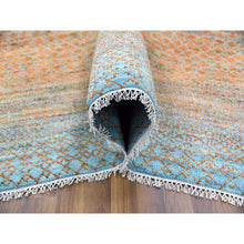 Load image into Gallery viewer, 10&#39;1&quot;x14&#39; Orange, Thick And Plush Pure Wool Hand Knotted, Modern Chiaroscuro Collection, Oriental Rug FWR475044