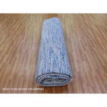 Load image into Gallery viewer, 10&#39;x14&#39;4&quot; Blue, Thick And Plush Pure Wool Hand Knotted, Modern Chiaroscuro Collection, Oriental Rug FWR475068