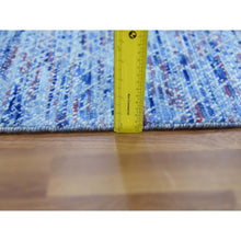 Load image into Gallery viewer, 10&#39;x14&#39;4&quot; Blue, Thick And Plush Pure Wool Hand Knotted, Modern Chiaroscuro Collection, Oriental Rug FWR475068