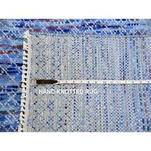 Load image into Gallery viewer, 10&#39;x14&#39;4&quot; Blue, Thick And Plush Pure Wool Hand Knotted, Modern Chiaroscuro Collection, Oriental Rug FWR475068