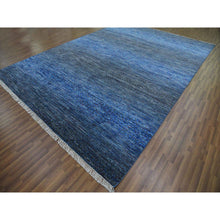 Load image into Gallery viewer, 10&#39;x14&#39; Denim Blue, Modern Chiaroscuro Collection, Thick And Plush Pure Wool Hand Knotted, Oriental Rug FWR475074