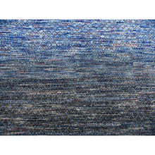 Load image into Gallery viewer, 10&#39;x14&#39; Denim Blue, Modern Chiaroscuro Collection, Thick And Plush Pure Wool Hand Knotted, Oriental Rug FWR475074