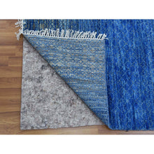 Load image into Gallery viewer, 10&#39;3&quot;x14&#39;4&quot; Denim Blue, Thick And Plush Pure Wool Hand Knotted, Modern Chiaroscuro Collection, Oriental Rug FWR475086