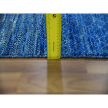Load image into Gallery viewer, 10&#39;3&quot;x14&#39;4&quot; Denim Blue, Thick And Plush Pure Wool Hand Knotted, Modern Chiaroscuro Collection, Oriental Rug FWR475086