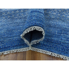 Load image into Gallery viewer, 9&#39;3&quot;x12&#39;6&quot; Blue, Pure Wool Hand Knotted, Modern Chiaroscuro Collection Thick And Plush, Oriental Rug FWR475290
