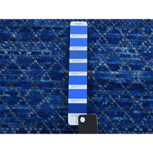 Load image into Gallery viewer, 9&#39;3&quot;x12&#39;6&quot; Blue, Pure Wool Hand Knotted, Modern Chiaroscuro Collection Thick And Plush, Oriental Rug FWR475290