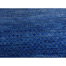 Load image into Gallery viewer, 9&#39;3&quot;x12&#39;6&quot; Blue, Pure Wool Hand Knotted, Modern Chiaroscuro Collection Thick And Plush, Oriental Rug FWR475290
