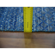 Load image into Gallery viewer, 9&#39;3&quot;x12&#39;6&quot; Blue, Pure Wool Hand Knotted, Modern Chiaroscuro Collection Thick And Plush, Oriental Rug FWR475290