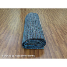 Load image into Gallery viewer, 9&#39;4&quot;x12&#39;1&quot; Blue, Pure Wool Densely Woven Chiaroscuro Collection, Hand Knotted, Oriental Rug FWR475314